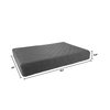 Pet Adobe Waterproof Memory Foam Pet Bed for Indoor/Outdoor Water Resistant and Washable Cover 30” x 21” Gray 651018QLQ
